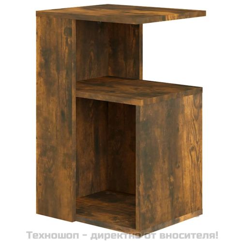 Странична маса, опушен дъб, 36x30x56 см, инженерно дърво