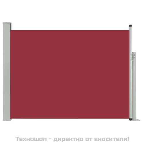 Прибираща се странична тента, 100x500 см, червена