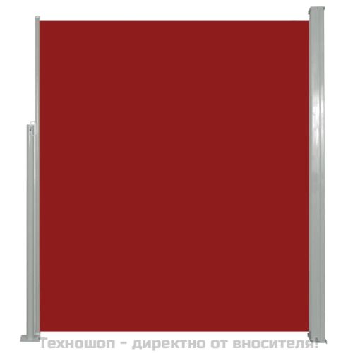 Прибираща се странична тента, 160х500 см, червена