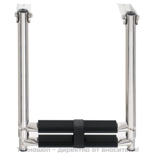 Сгъваема стълба, 2 стъпала, неръждаема стомана