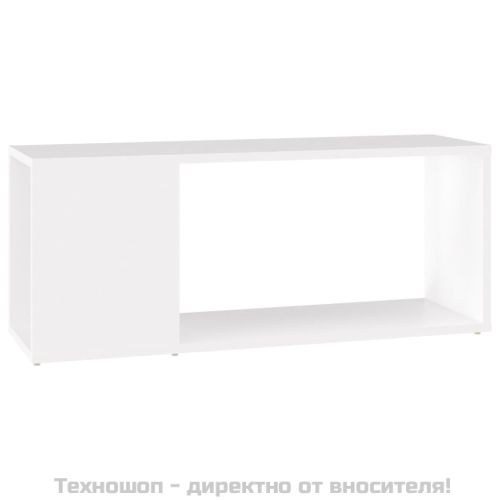 ТВ шкаф, бял, 80x24x32 см, инженерно дърво