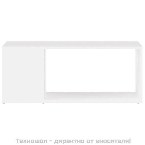 ТВ шкаф, бял, 80x24x32 см, инженерно дърво