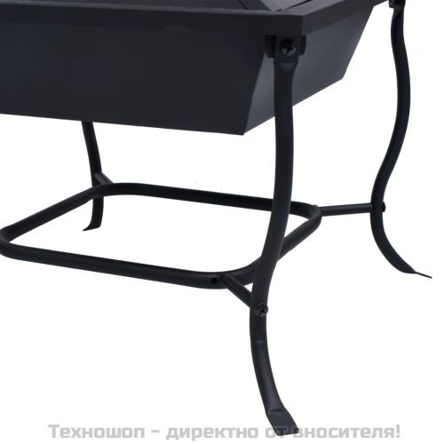 Преносимо огнище, черно, 42x42x45 см, стомана