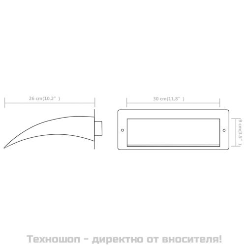 Фонтан за басейн, неръждаема стомана, 30x9x26 см, сребрист