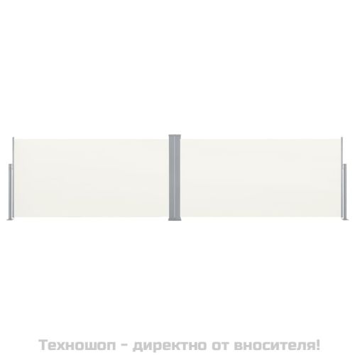 прибираща се странична тента, 160х600 см, кремава