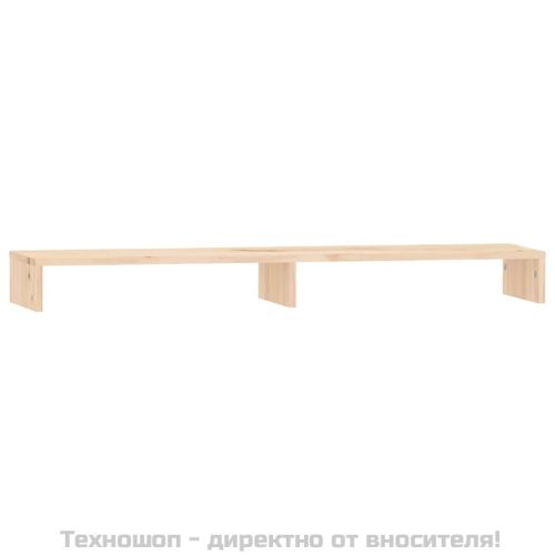 Поставка за монитор, 100x27x10 см, бор масив