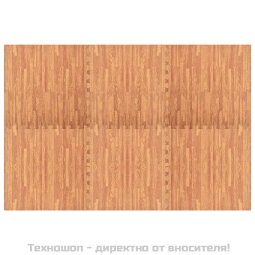 Постелки за под 6 бр дървесни шарки 2,16 м² EVA пяна