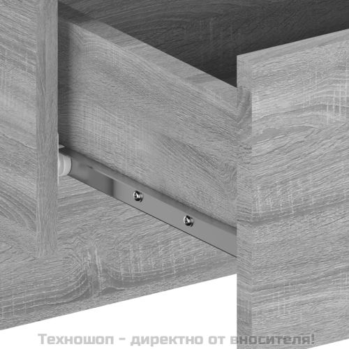 Нощни шкафчета за стенен монтаж, 2 бр, сив сонома