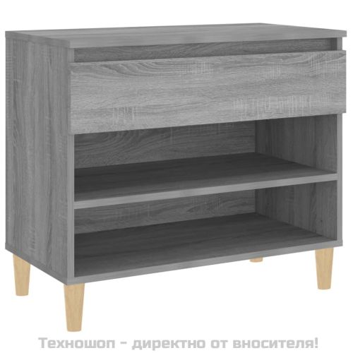 Шкаф за обувки, сив сонома, 70x36x60 см, инженерно дърво
