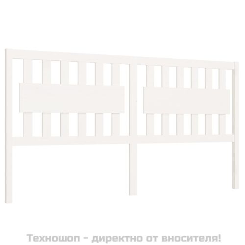 Горна табла за легло, бяла, 185,5x4x100 см, бор масив