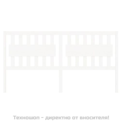 Горна табла за легло, бяла, 185,5x4x100 см, бор масив