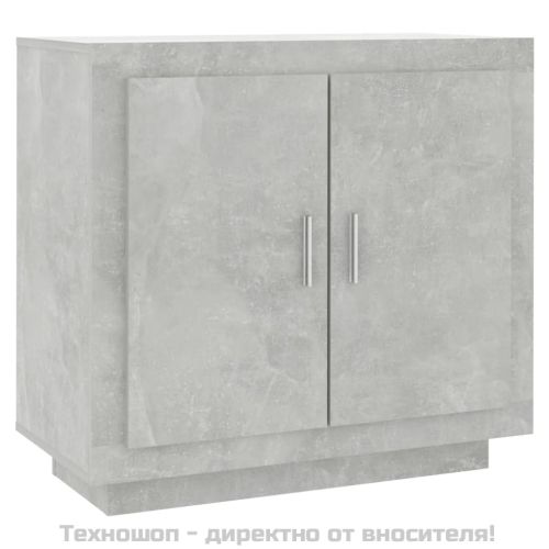 Сайдборд, бетонно сив, 80x40x75 см, инженерно дърво