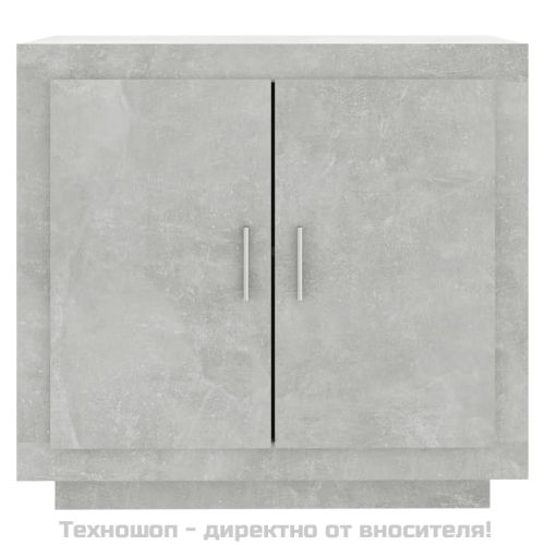 Сайдборд, бетонно сив, 80x40x75 см, инженерно дърво