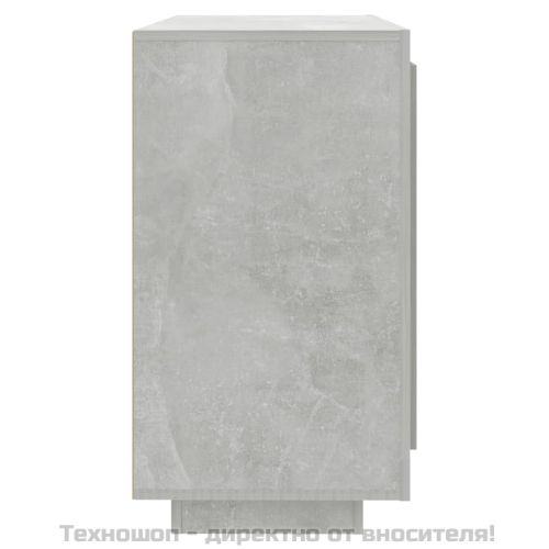 Сайдборд, бетонно сив, 80x40x75 см, инженерно дърво