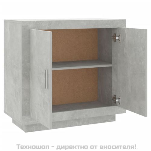 Сайдборд, бетонно сив, 80x40x75 см, инженерно дърво