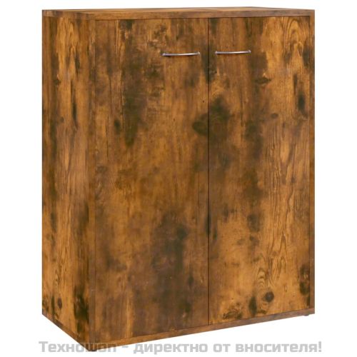 Сайдборд, опушен дъб, 60x30x75 см, инженерно дърво