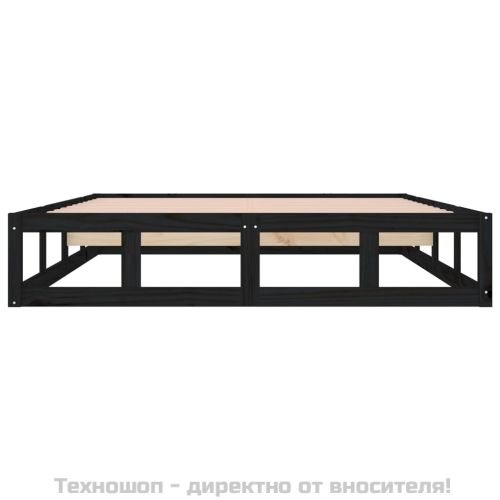 рамка за легло черна 120x190 см Small Double дърво масив