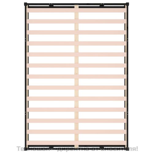 рамка за легло черна 120x190 см Small Double дърво масив