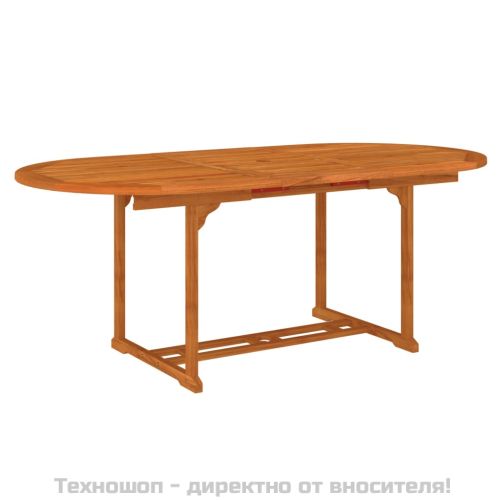 Градински трапезен комплект, 7 части, евкалиптово дърво масив