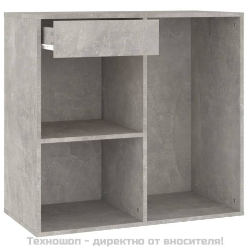 Козметичен шкаф, бетонно сив, 80x40x75 см, инженерно дърво