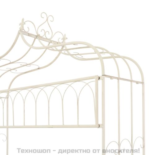 Градинска пейка, 122 см, желязо, антично бяло