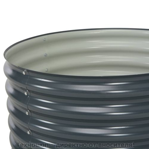 Градинска висока леха 80x80x44 см поцинкована стомана сива