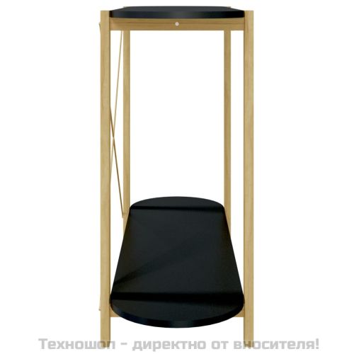 Конзолна маса, черна, 110x38x75 см, инженерно дърво