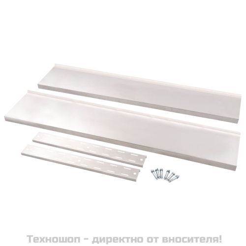 Стенен рафт с 2 нива, неръждаема стомана, 150x30 см