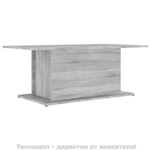 Кафе маса, сив сонома, 102x55,5x40 см, инженерно дърво