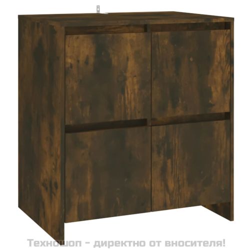 Сайдборд, опушен дъб, 70x41x75 см, инженерно дърво