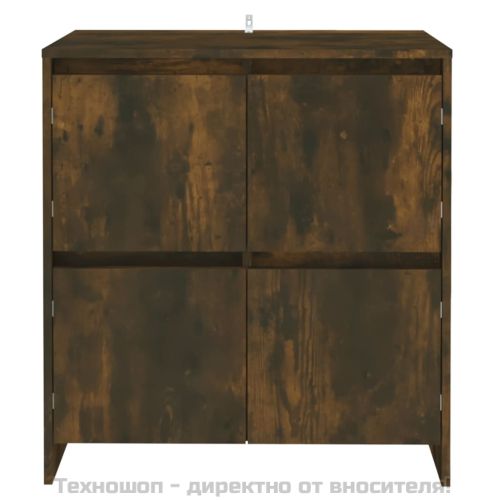 Сайдборд, опушен дъб, 70x41x75 см, инженерно дърво
