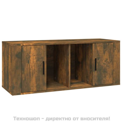 ТB шкаф, опушен дъб, 100x35x40 см, инженерно дърво
