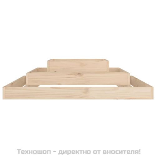 Плантер, 110x110x27 см, борово дърво масив