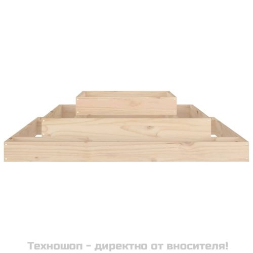 Плантер, 110x110x27 см, борово дърво масив