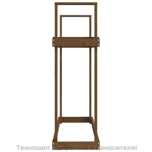 Поставка дърва за огрев меденокафява 110x35x108,5 см бор масив