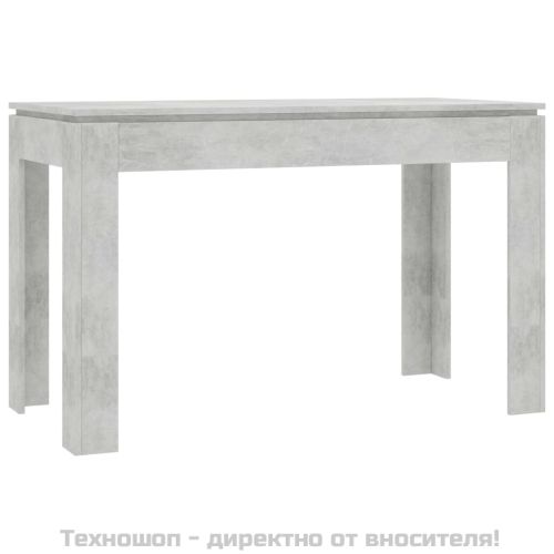 Трапезна маса, бетонно сиво, 120x60x76 см, инженерно дърво