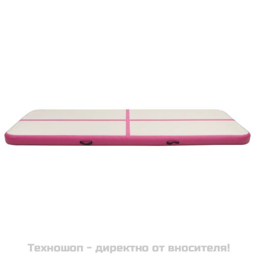 Надуваем дюшек за гимнастика с помпа, 300x100x15 см, PVC, розов