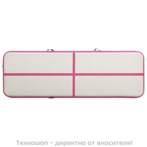 Надуваем дюшек за гимнастика с помпа, 300x100x15 см, PVC, розов