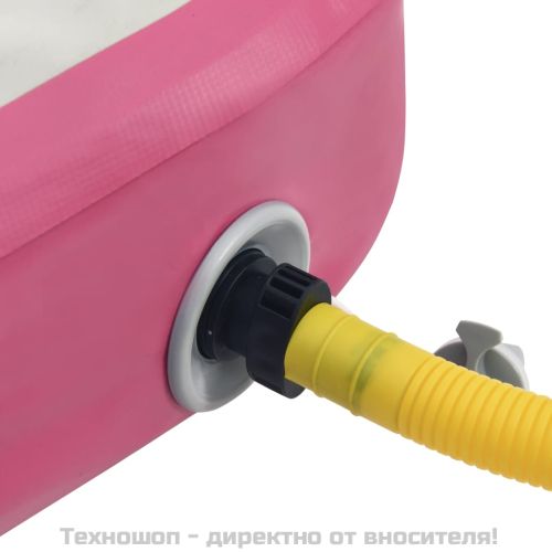 Надуваем дюшек за гимнастика с помпа, 300x100x15 см, PVC, розов