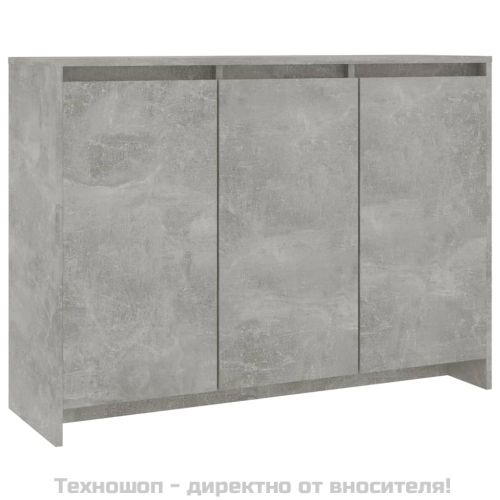 Бюфет бетонно сив 102x33x75 см инженерно дърво