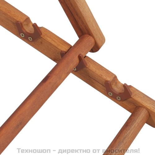 Сгъваем плажен стол, текстил и дървена рамка, син