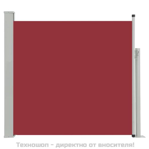 Прибираща се дворна странична тента, 170x300 см, червена