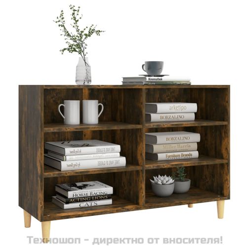 Сайдборд, опушен дъб, 103,5x35x70 см, инженерно дърво