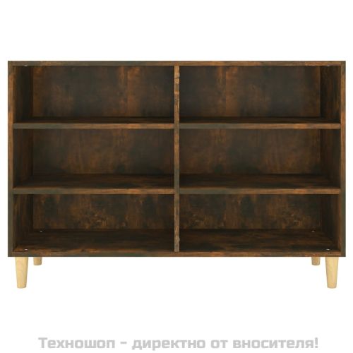 Сайдборд, опушен дъб, 103,5x35x70 см, инженерно дърво