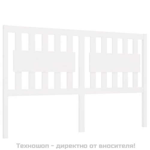 Горна табла за легло, бяла, 165,5x4x100 см, бор масив