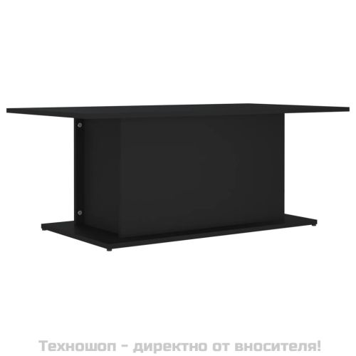 Кафе маса, черна, 102x55,5x40 см, инженерно дърво