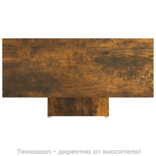 Маса за кафе, опушен дъб, 85x55x31 см, инженерно дърво