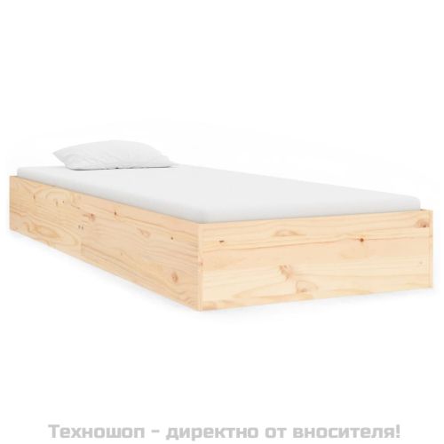 Рамка за легло, масивно дърво, 75x190 см, Small Single