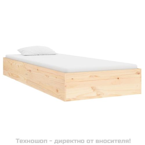 Рамка за легло, масивно дърво, 75x190 см, Small Single