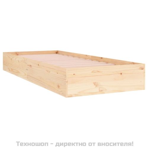Рамка за легло, масивно дърво, 75x190 см, Small Single